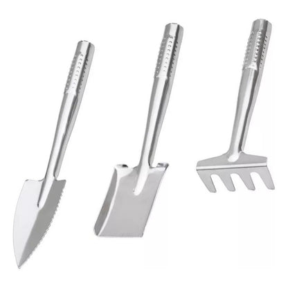 Set Jardín Metalico Palas Mini Y Rastrillo