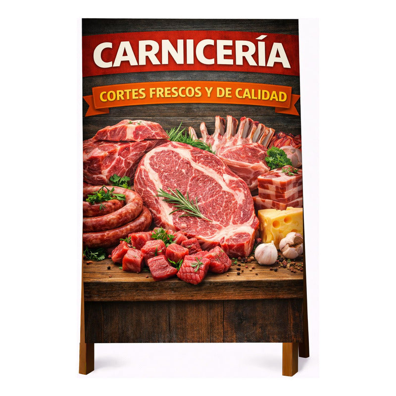 Paloma Publicitaria Carnicería 100x60cm Marrón