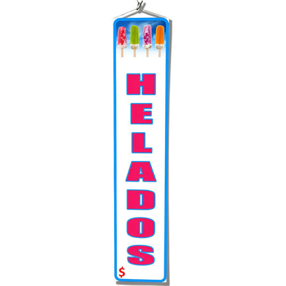 Pendón Publicitario De Helados De Paleta 20x100cm
