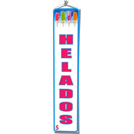 Pendón Publicitario De Helados De Paleta 20x100cm