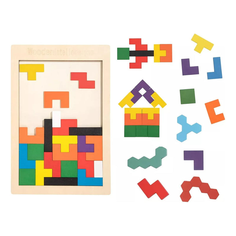 Tetris Puzzle Madera Rompecabezas Destreza