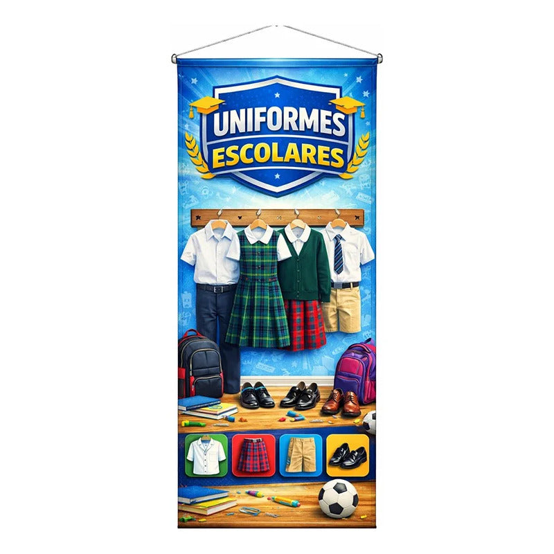 Pendón Colgante Uniformes Escolares