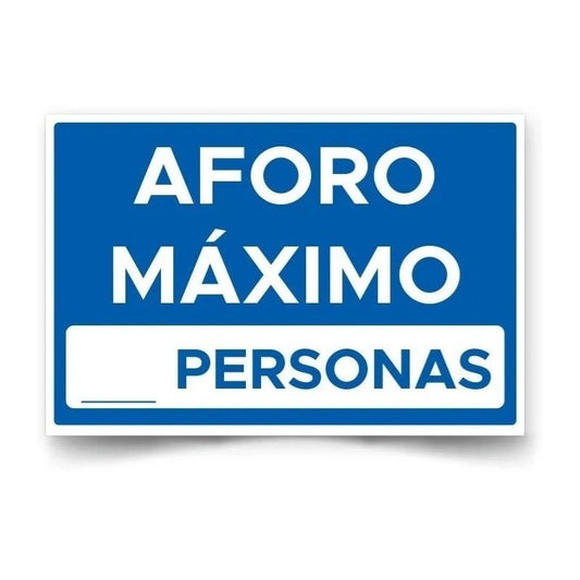 Autoadhesivo Aforo Máximo X Personas 30x20cm