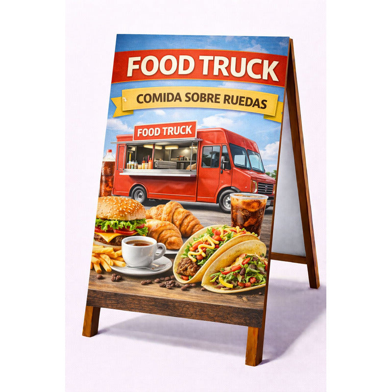 Paloma Publicitaria Food Truck M2 100x60cm Marrón