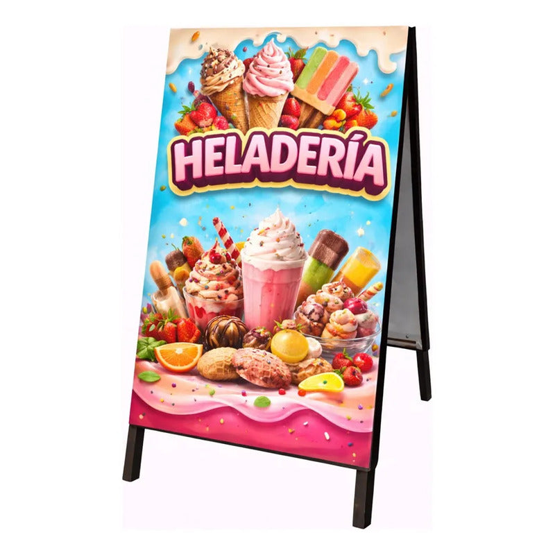 Paloma Publicitaria Heladería 100x60cm Agua