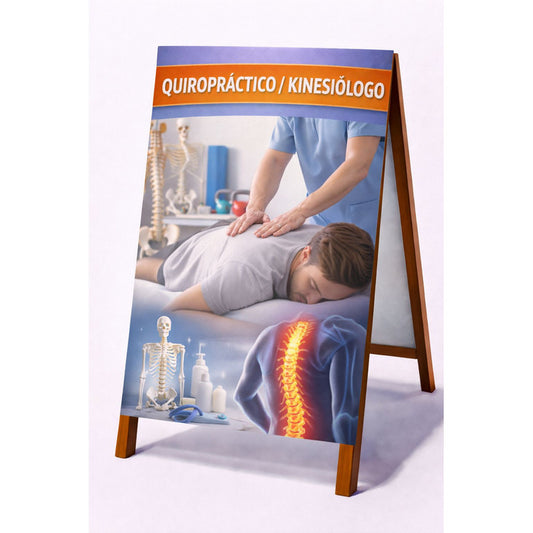Paloma Publicitaria Quiropráctico/kinesiólogo 100x60cm Azul