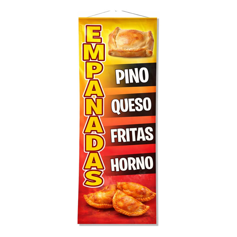 Pendon Colgante De Empana Pino Queso Fritas Horno 50x100
