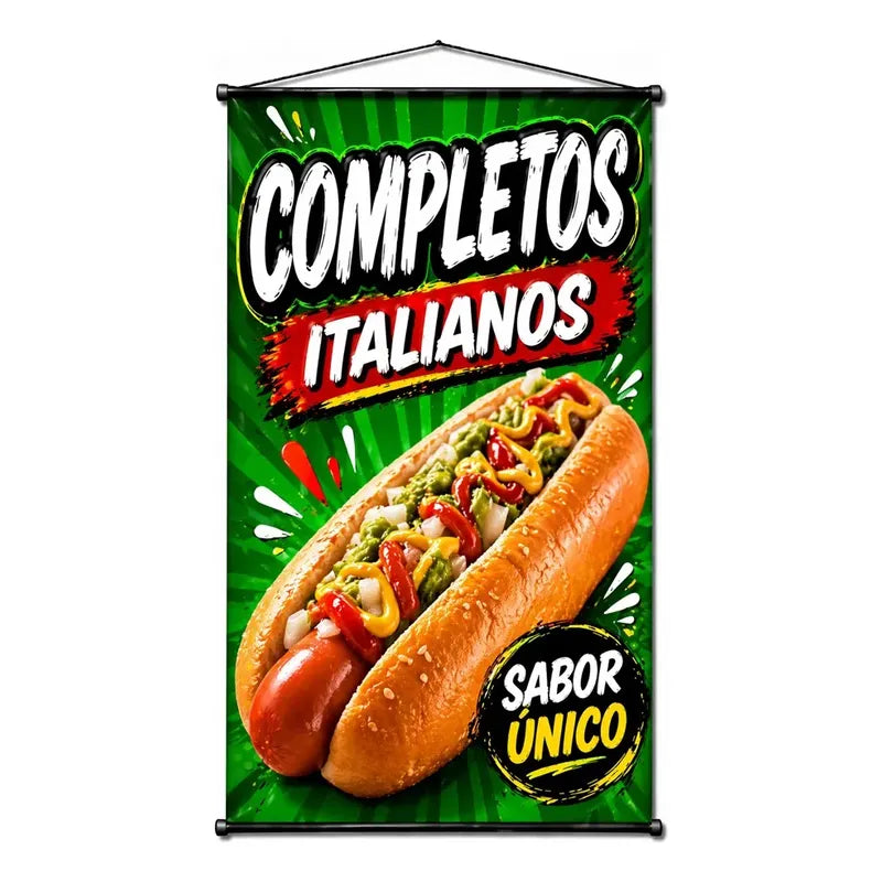 Pendón Colgante Completos Italianos 50x100cm Verde