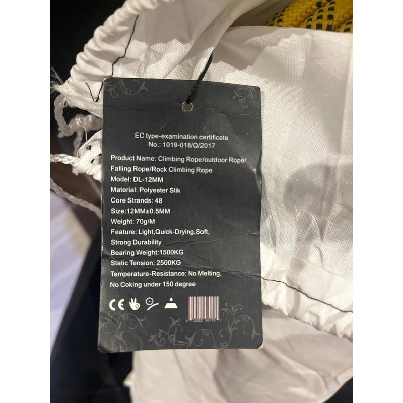 Cuerda De Seguridad  Alta Resistencia Para Escalada